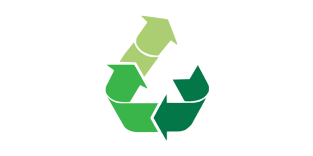 green arrows in upcycle symbol