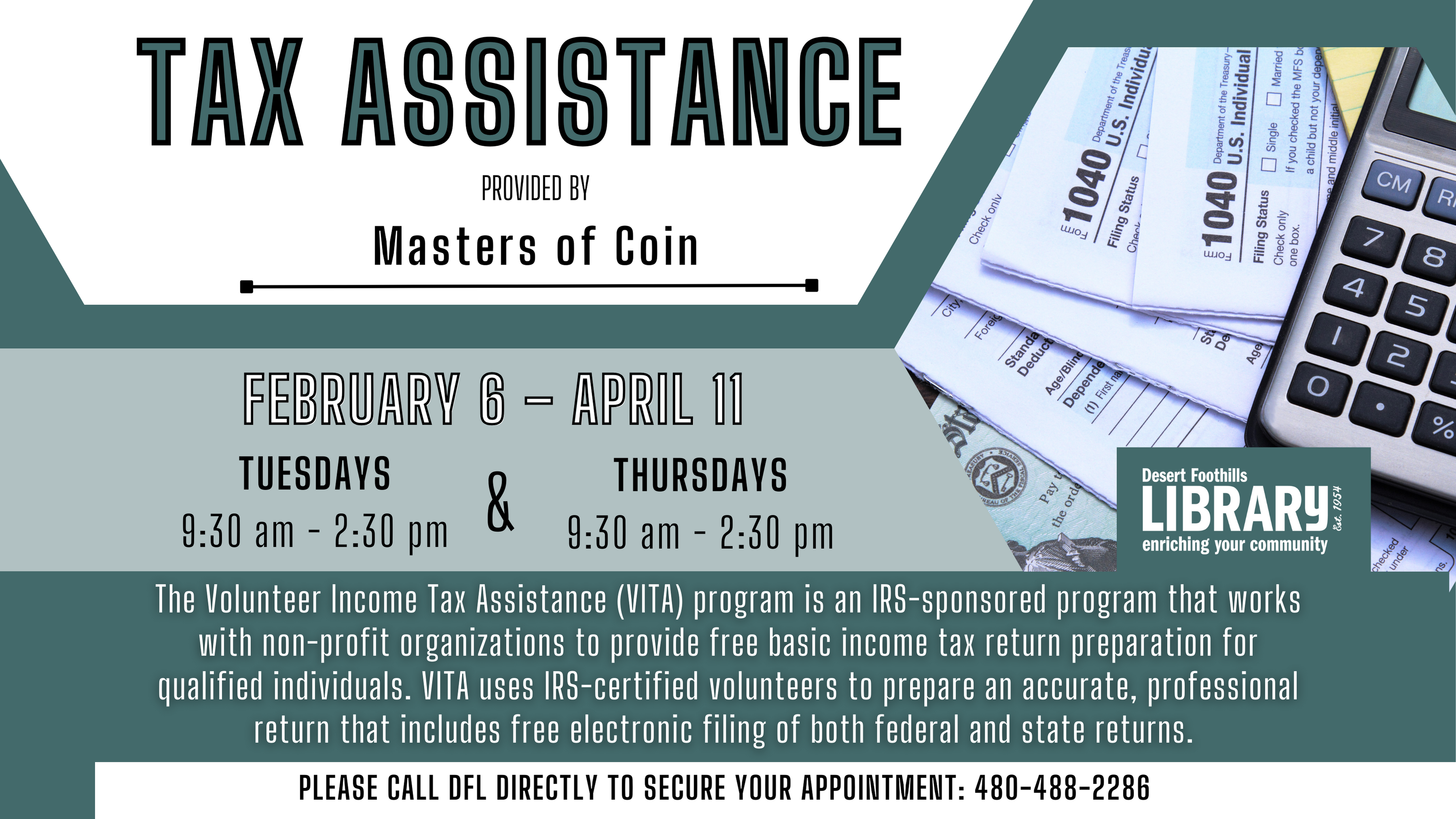 Tax assistance at the desert foothills library