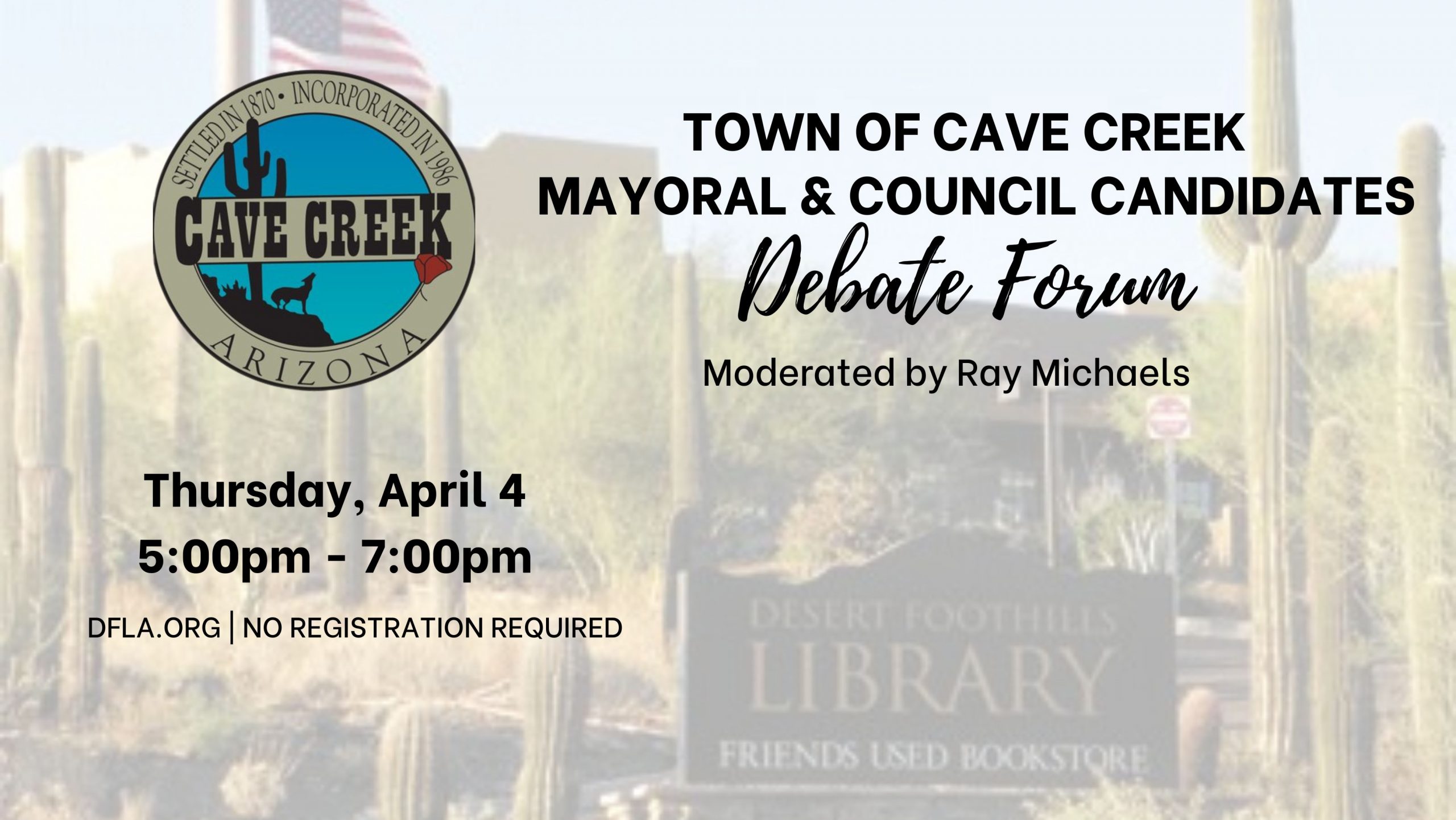 cave creek mayoral debate at the desert foothills library