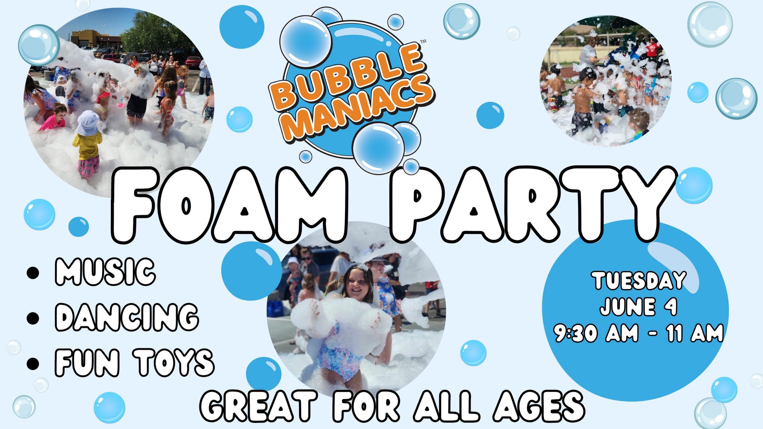 foam party at the desert foothills library