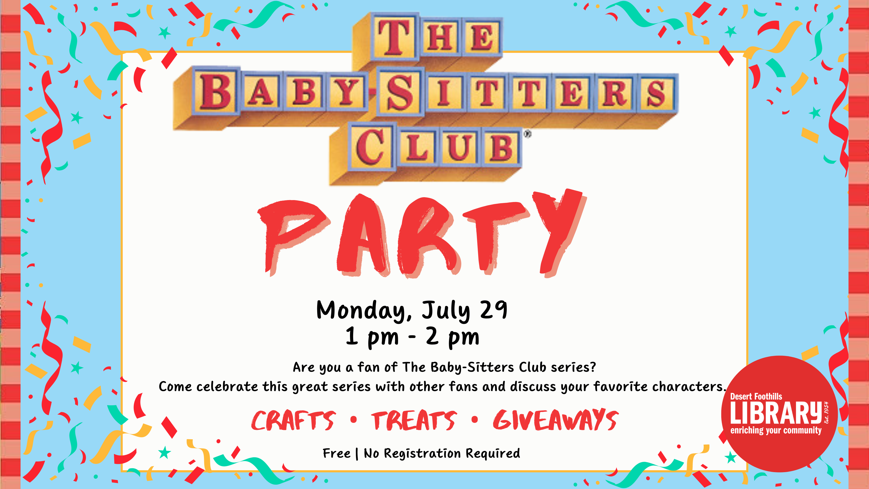babysitters club part at the desert foothills library