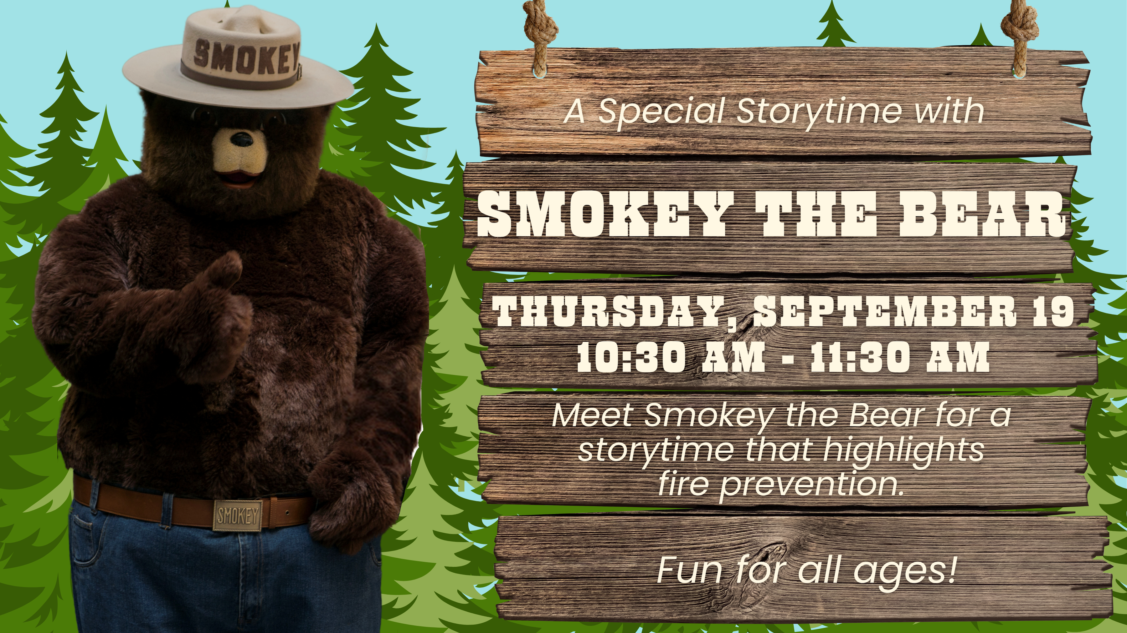 smokey the bear at the desert foothills library