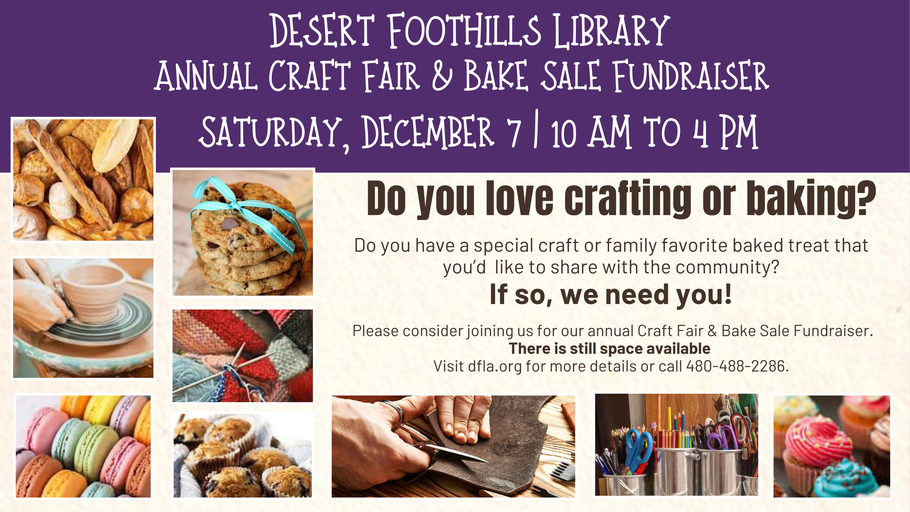 Craft Bake sale at the desert foothills library