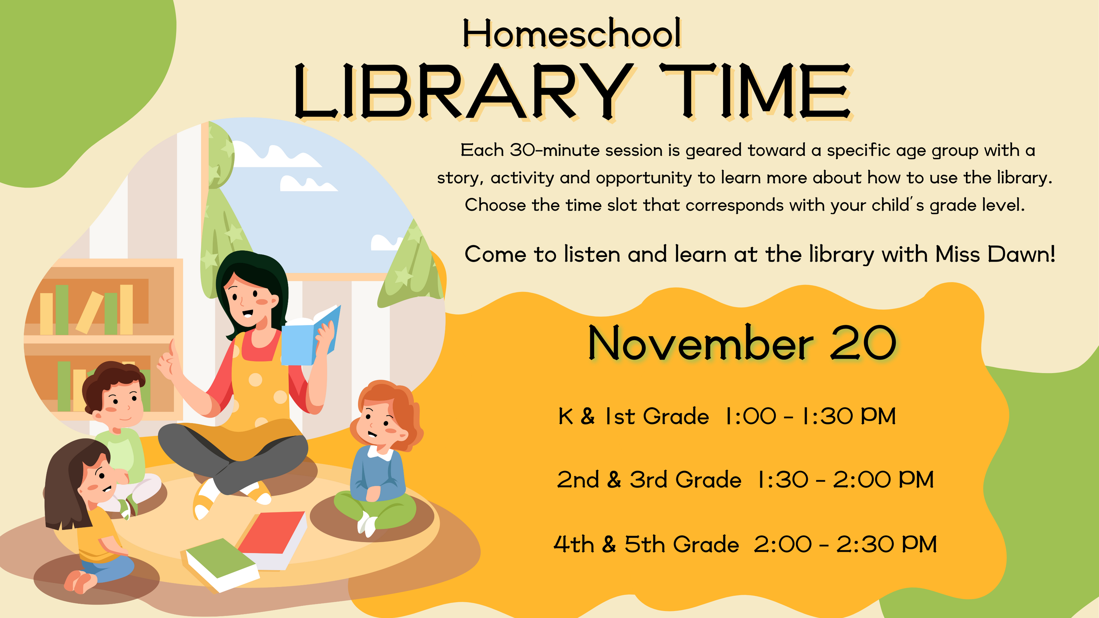 Library time for homeschoolers