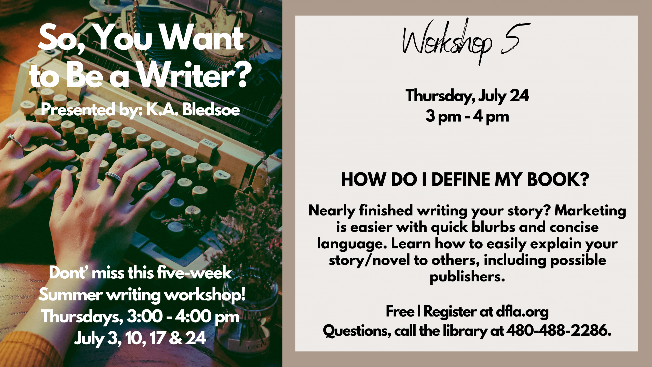 so you want to be a writer