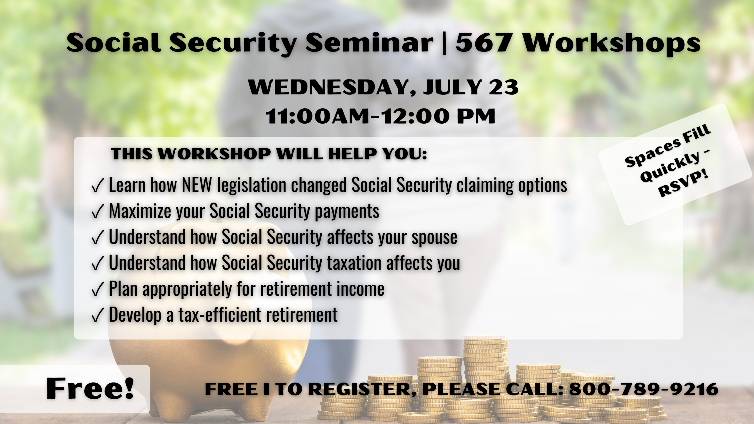 social security free seminar at the desert foothills library