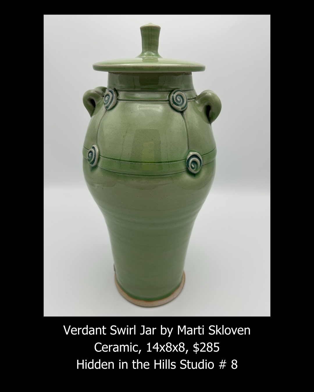 Verdant Swirl Jar by Marti Skloven