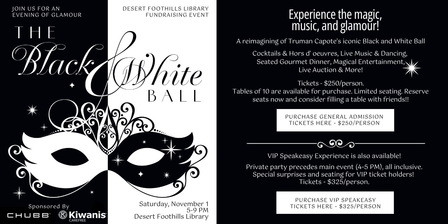 Website Black & White Ball Invite