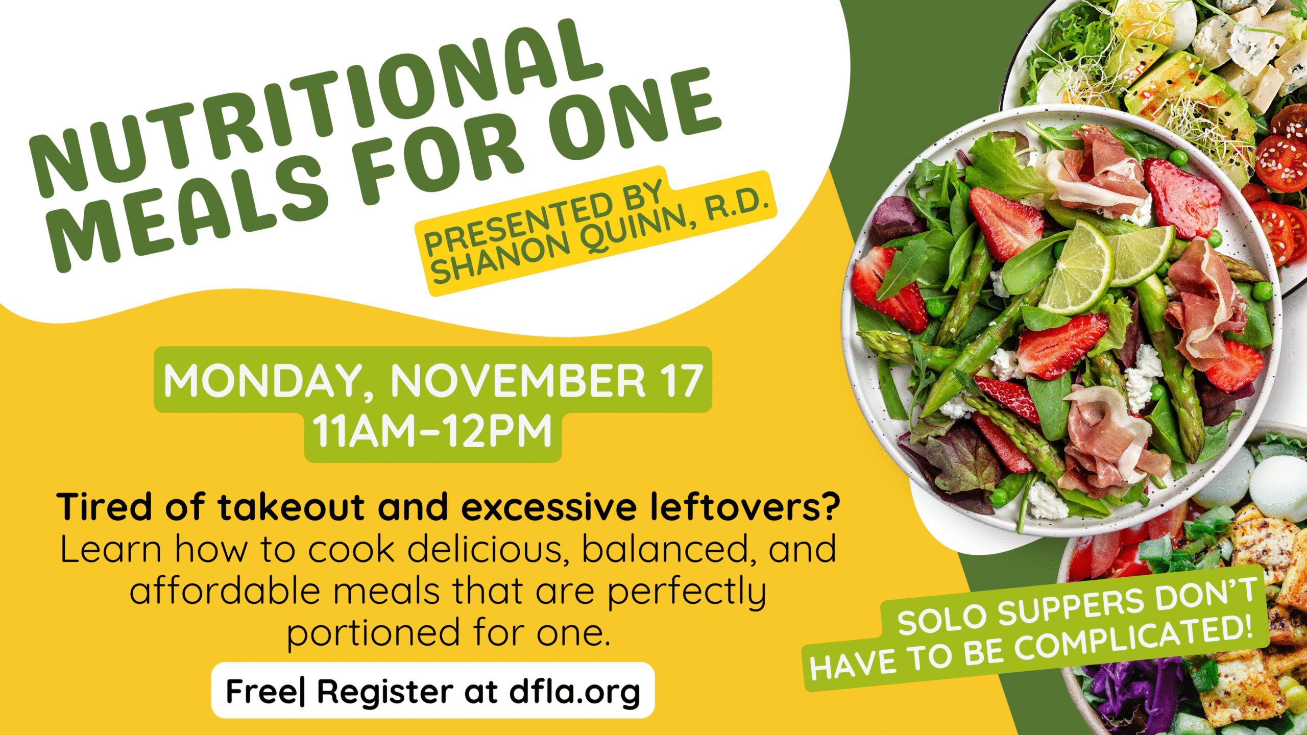 nutritional meals for one