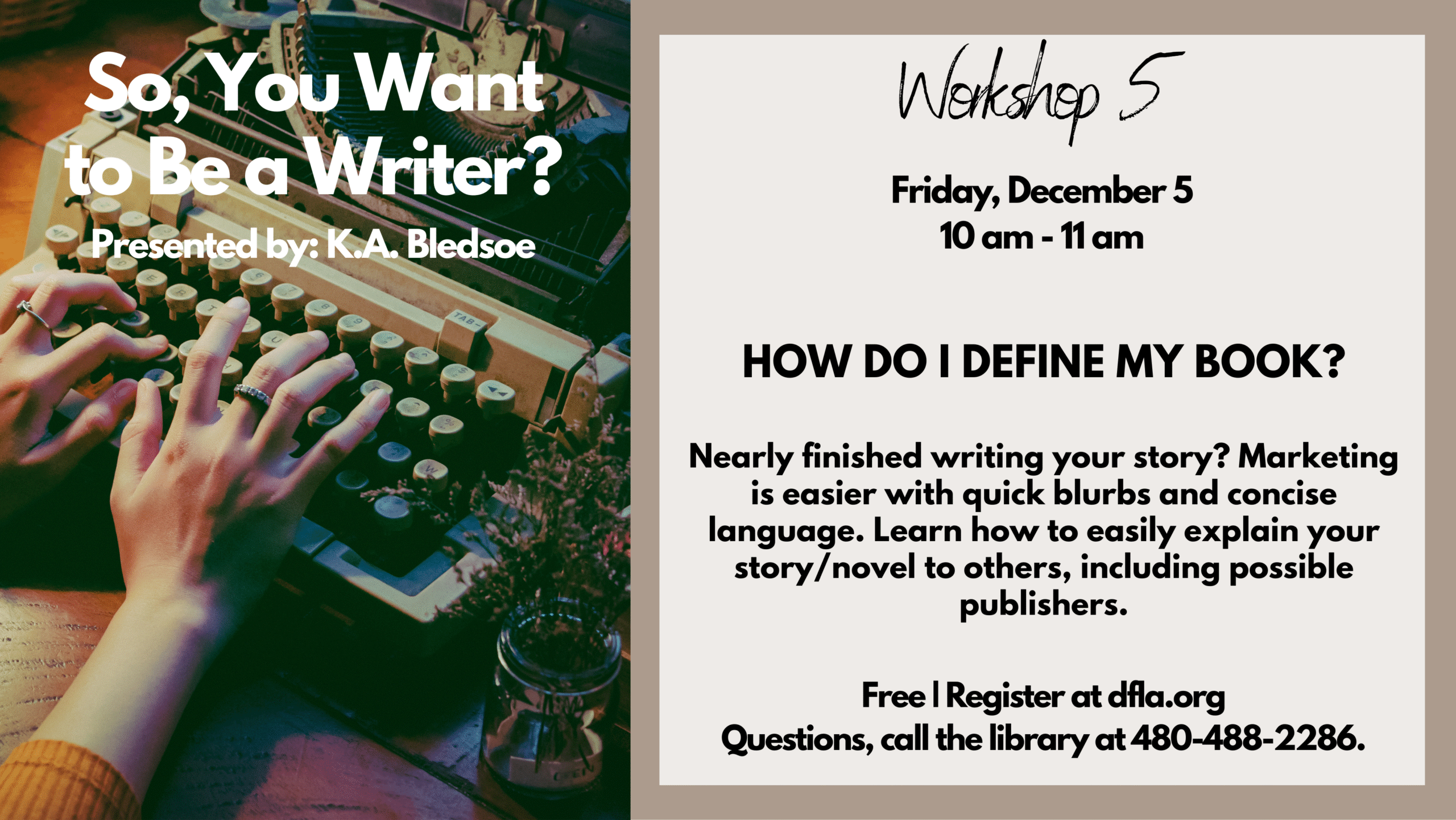 so you want to be a writer