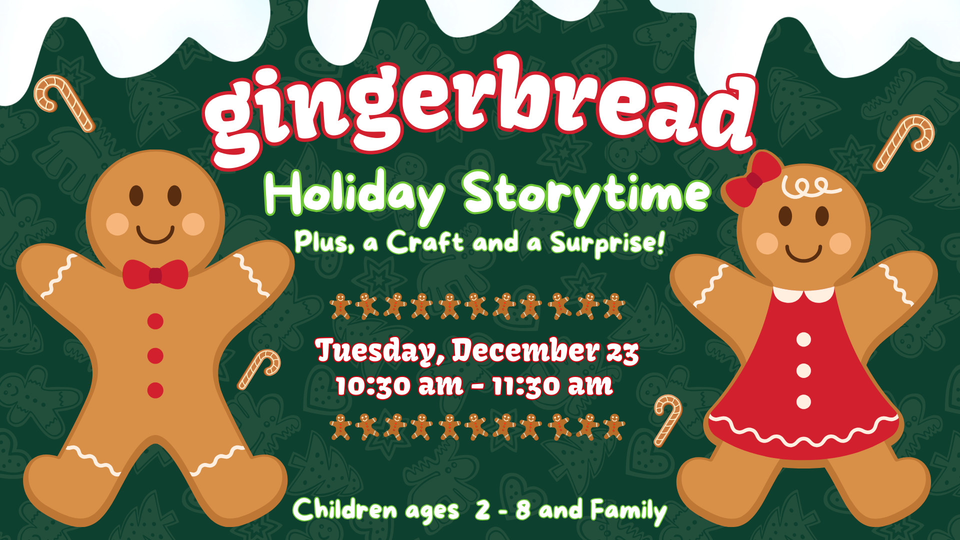 Gingerbread story time at the desert foothills library