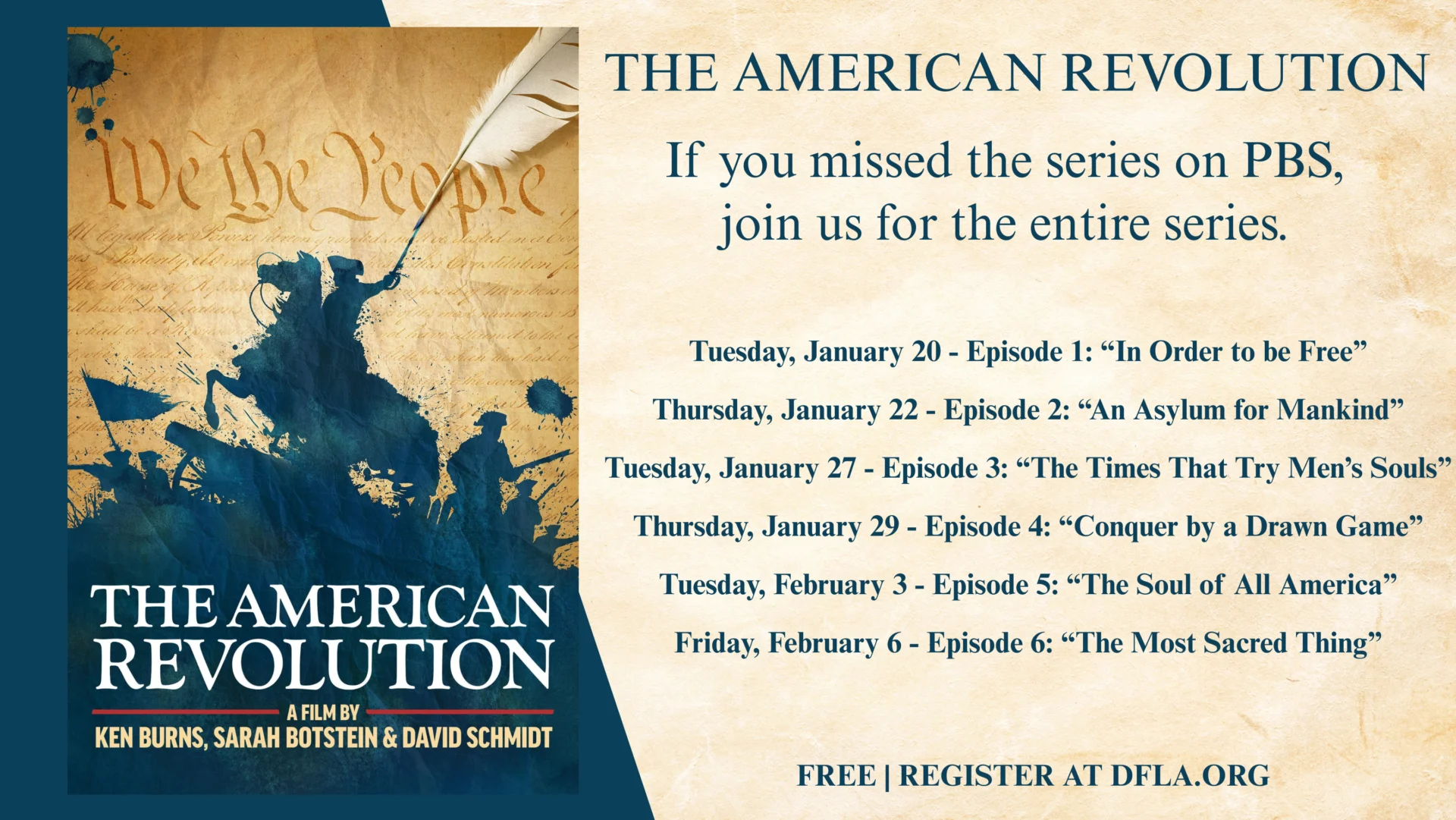 the american revolution series at the desert foothills library