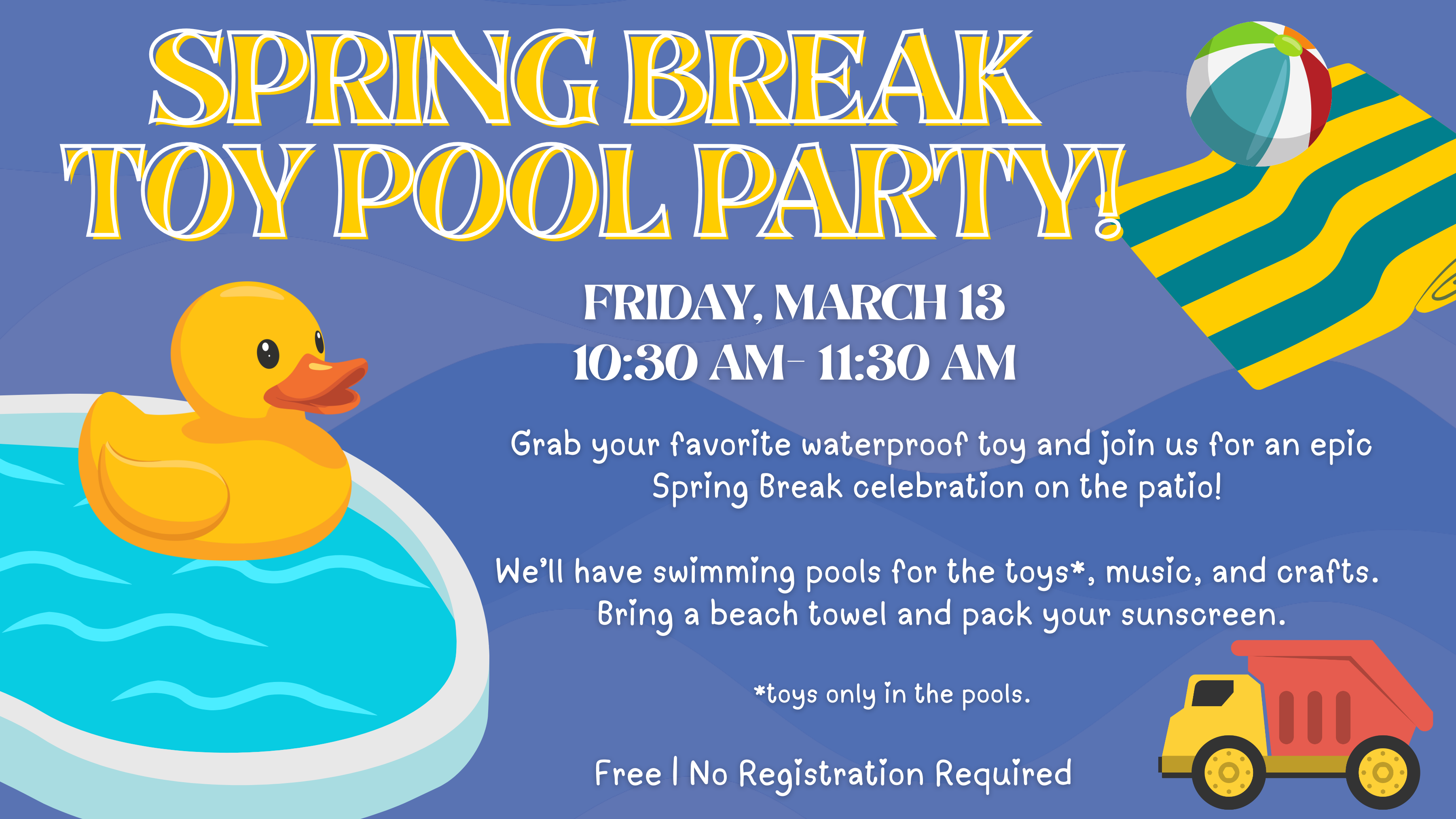 spring break toy pool party