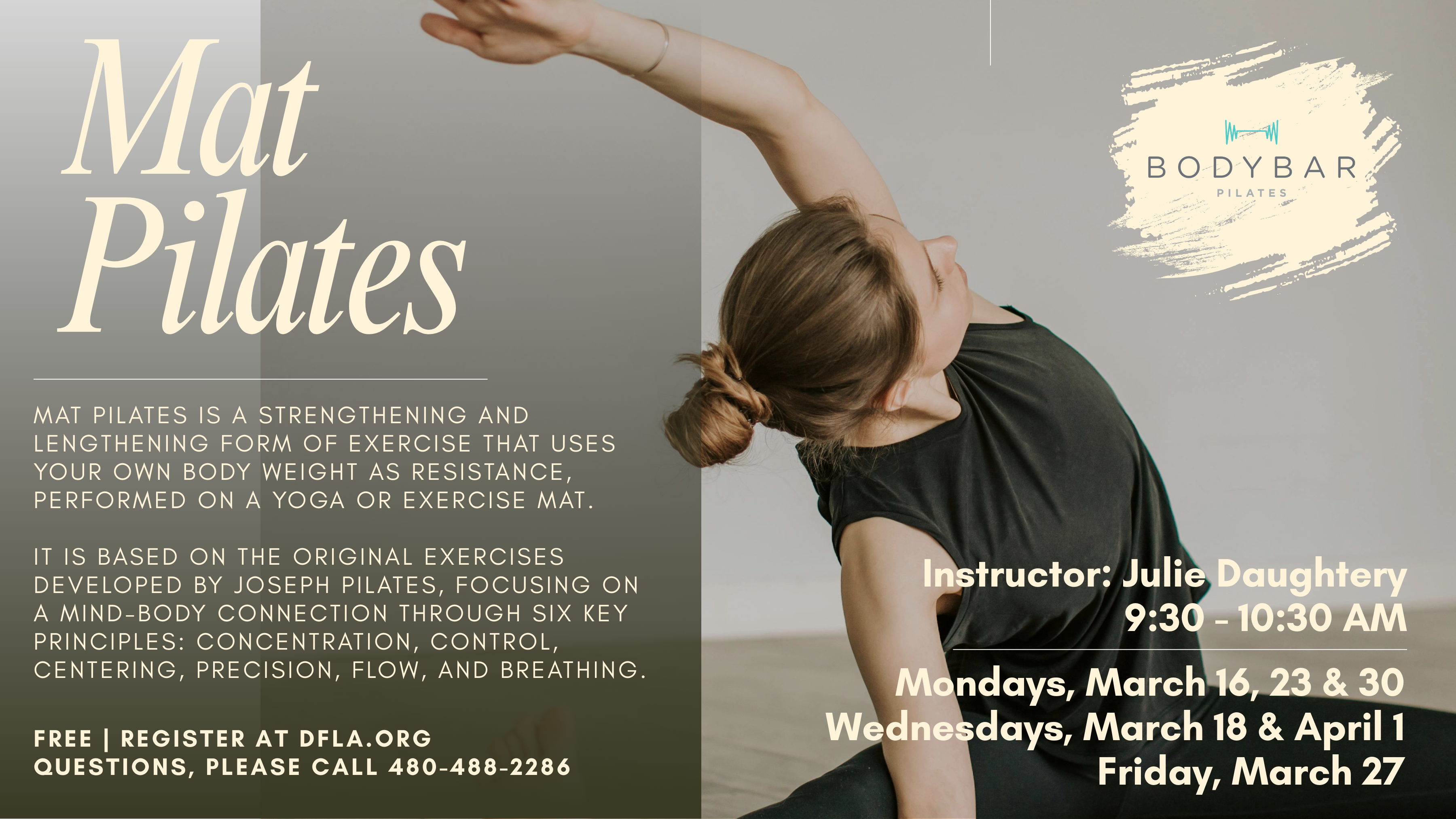 Mat pilates at the desert foothills library