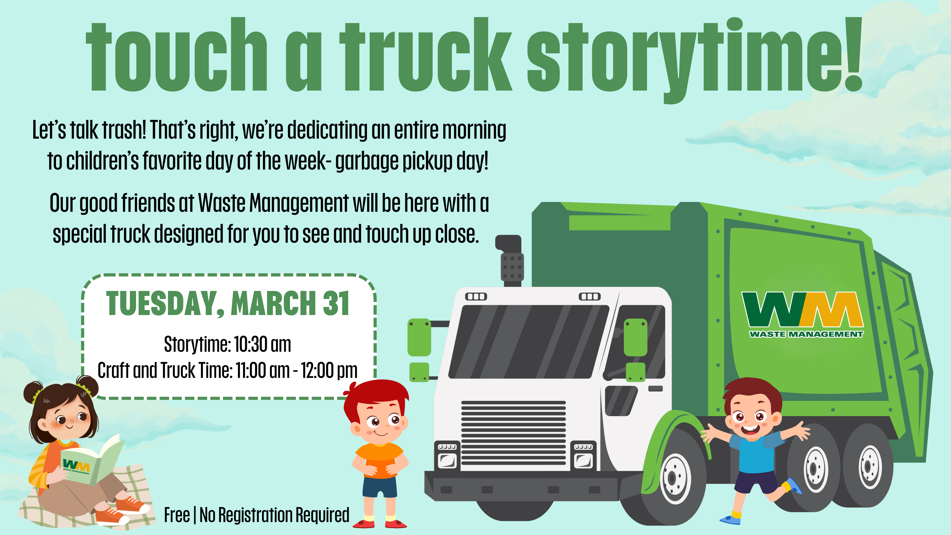 waste management touch a truck storytime