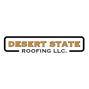 Desert State Roofing LLC logo with bold text inside a rectangular border.
