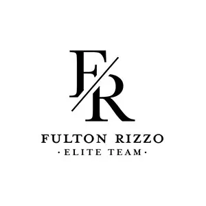 Fulton Rizzo Elite Team logo with intertwined letters FR above the team's name in elegant black font on a white background.