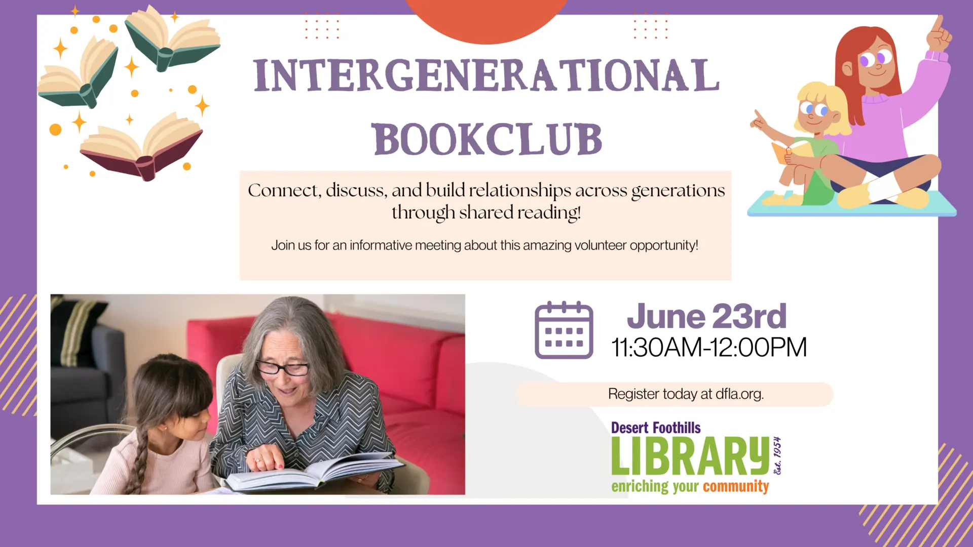 intergenerational book club at desert foothills library