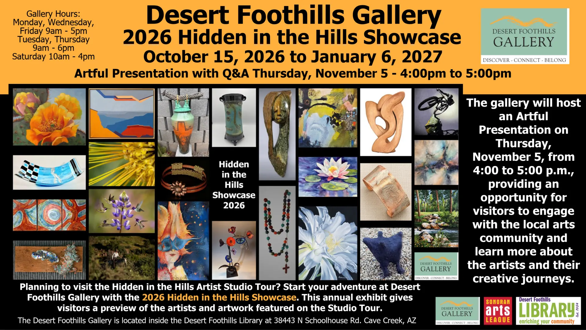 desert foothills art gallery inside desert foothills library
