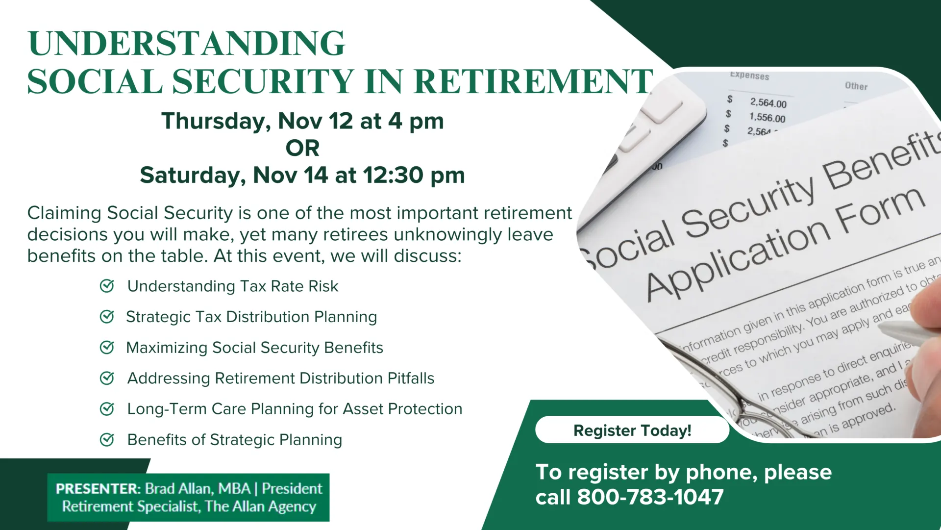 Maximize your social security at desert foothills library
